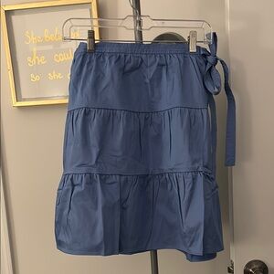 New York & Company High-Rise Poplin Tiered Skirt